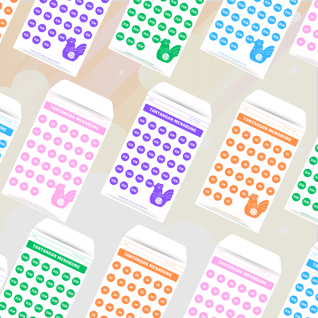 

Saving Challenge / Tantangan Menabung / Pouch Tabungan / Tabungan Target / Celengan Target / Pouch