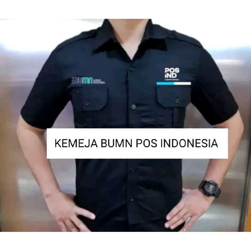 kemeja POS INDONESIA seragam BUMN POS INDONESIA full bordir.