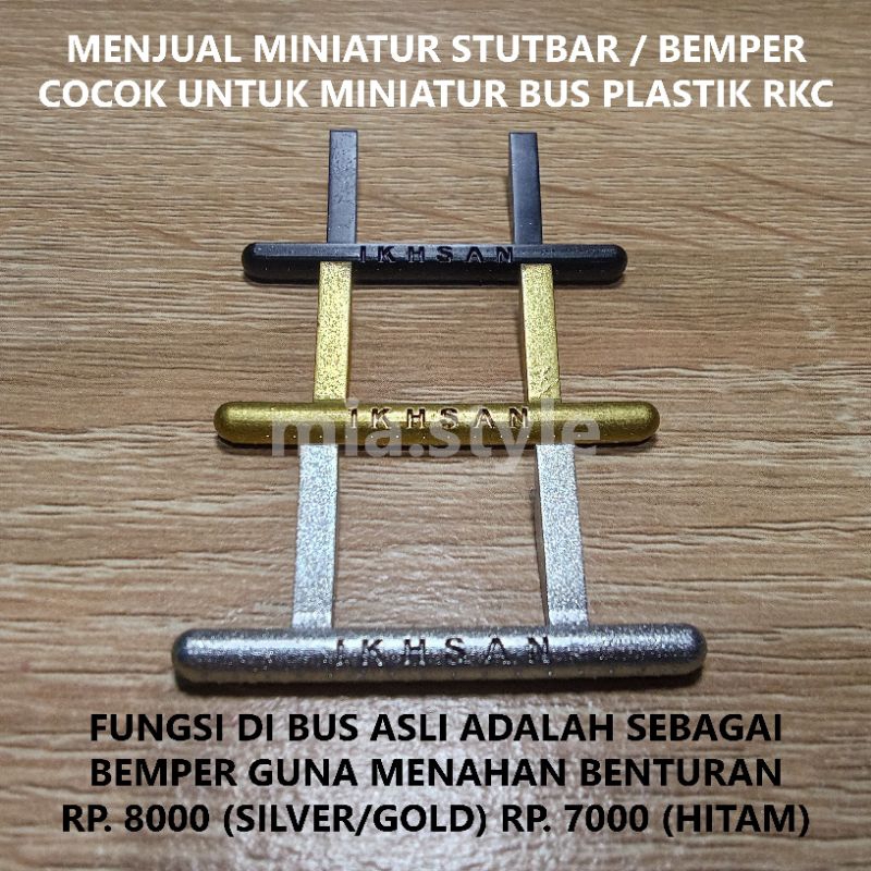 menjual miniatur stutbar bus untuk miniatur bus plastik basuri telolet rkc ( bemper untuk menahan be