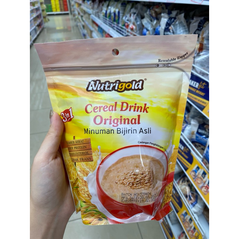 

nutrigold 3in1 cereal drink original / cereal drink oat isi 5 sachet 140gr