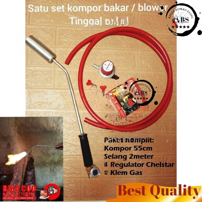 KOMPOR BAKAR KULIT KOMPLIT TEMBAK EMPOSAN KOMPLIT PAKET KOMPOR BLOWER 55 CM KOMPOR BAKAR KULIT KAMBI