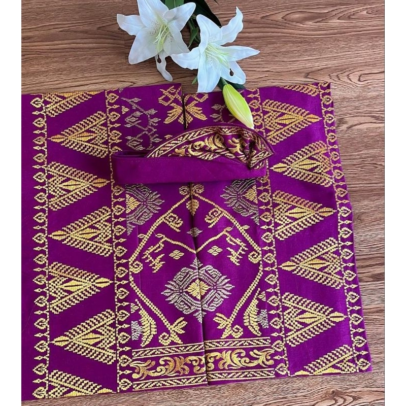 Set COUPLE BORDIR SONGKET /KAMEN + Saput Udeng