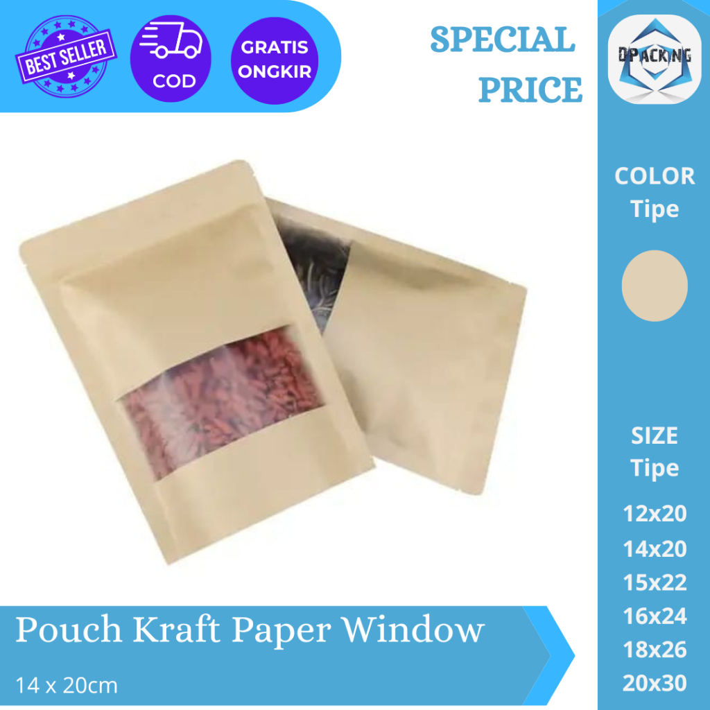 Standing Pouch Kraft Paper Window