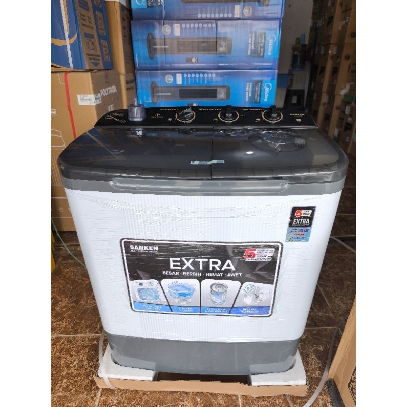 mesin cuci Sanken 2 tabung 8900 / mesin cuci Sanken 8 kg
