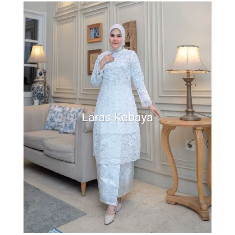 Set Kebaya Tunik Brokat Rok Songket / Baju Kurung Brokat / Kebaya Modern / Kebaya Pesta Kondangan