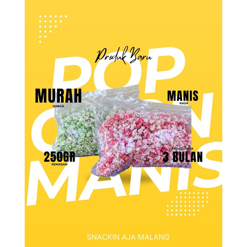 

Popcorn Manis Strawberry Pandan 250gr | Jagung Popcorn Kriuk Manis Gurih | Snack Manis Murah | Cemilan Manis Malang Cocok Untuk Anak dan Dewasa