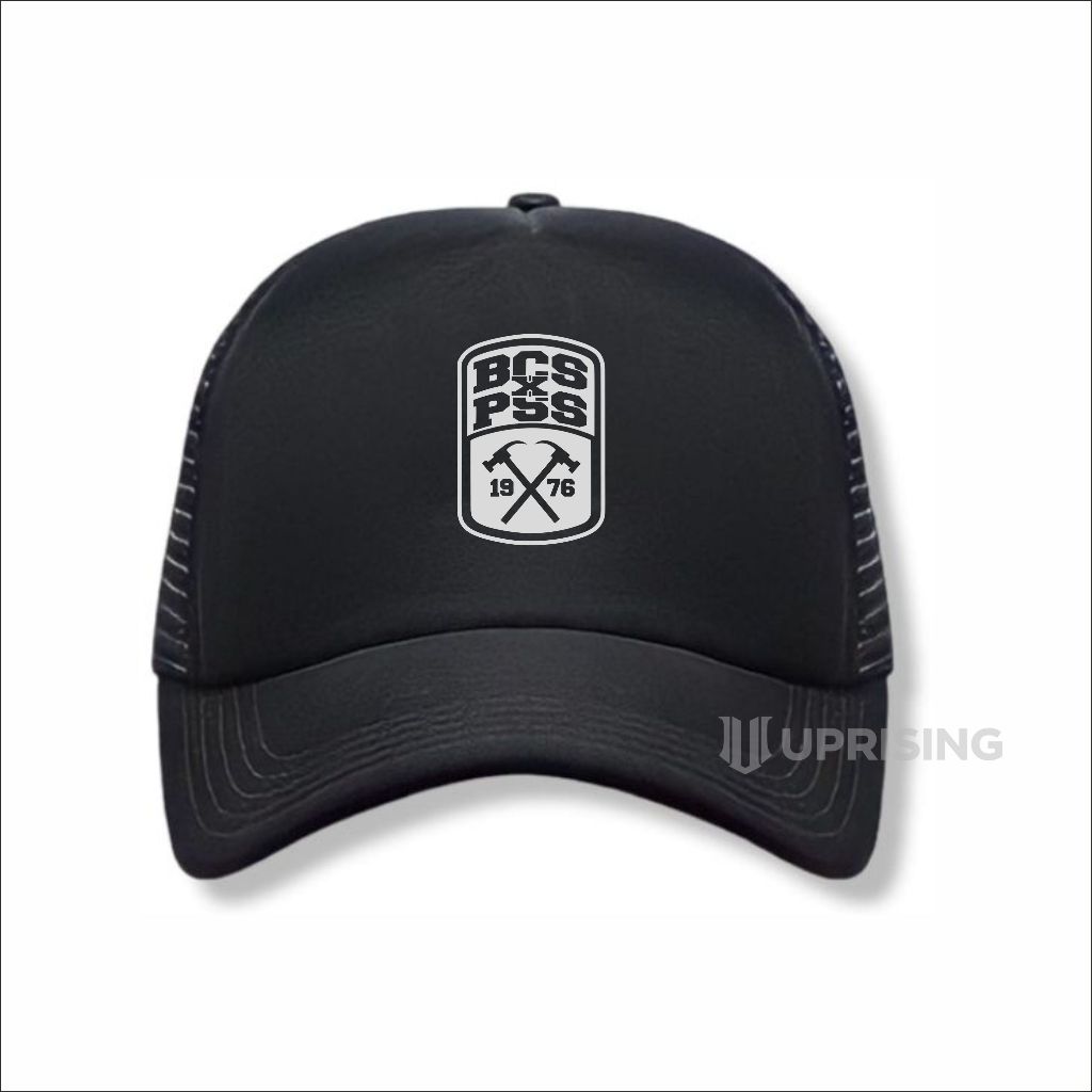 topi Trucker jaring Bcs X Pss Logo