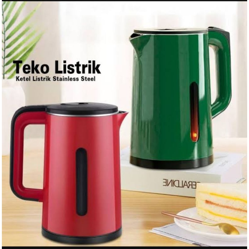 Teko Listrik Fleco F-725 2.3L Stainless Steel / Kettle Fleco F 725 Kapasitas 2,3 Liter