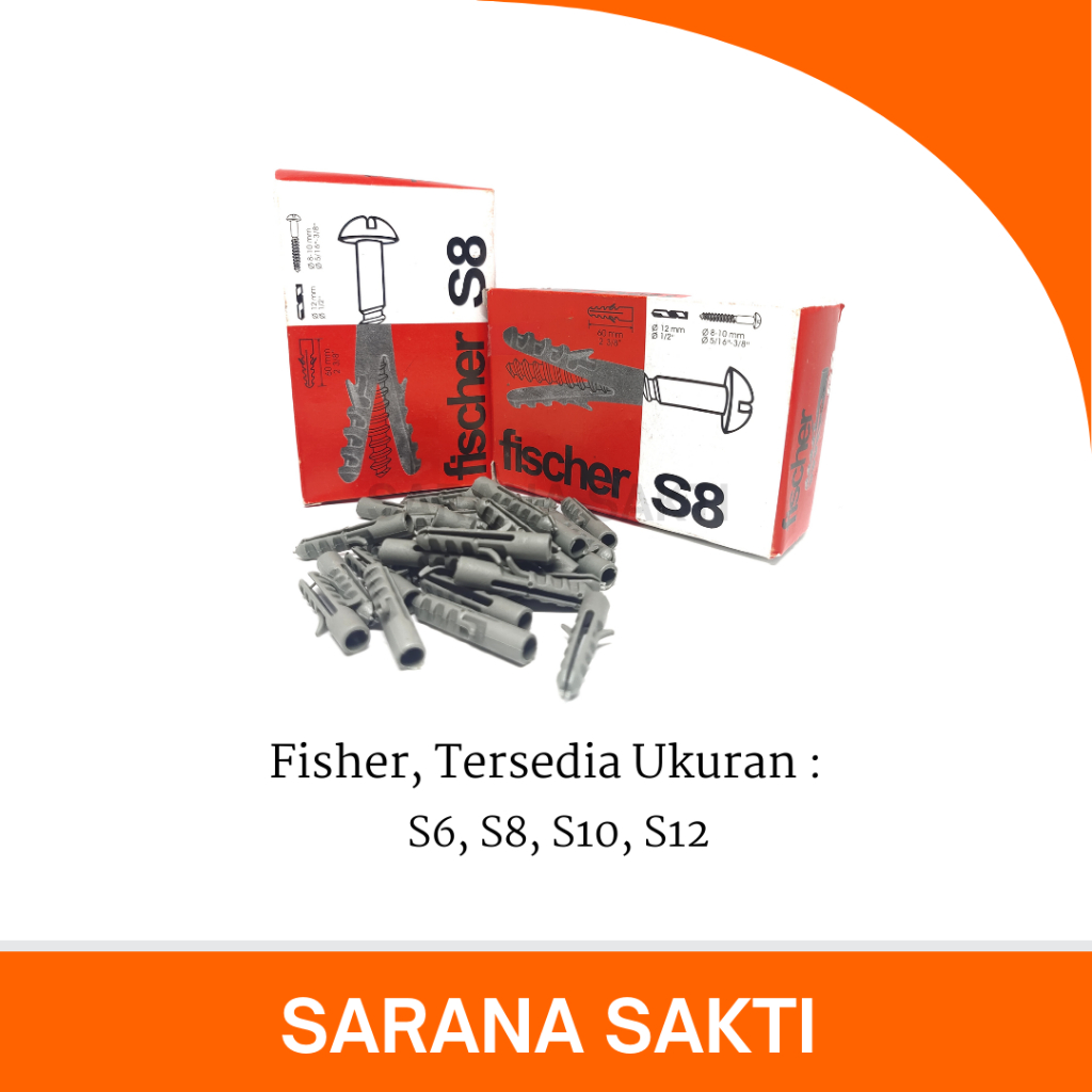 Fisher | Fisher Tip Top Tiptop Pengencang Sekrup / Pengait Sekrup Tembok S6 S8 S10 S12 Fastener