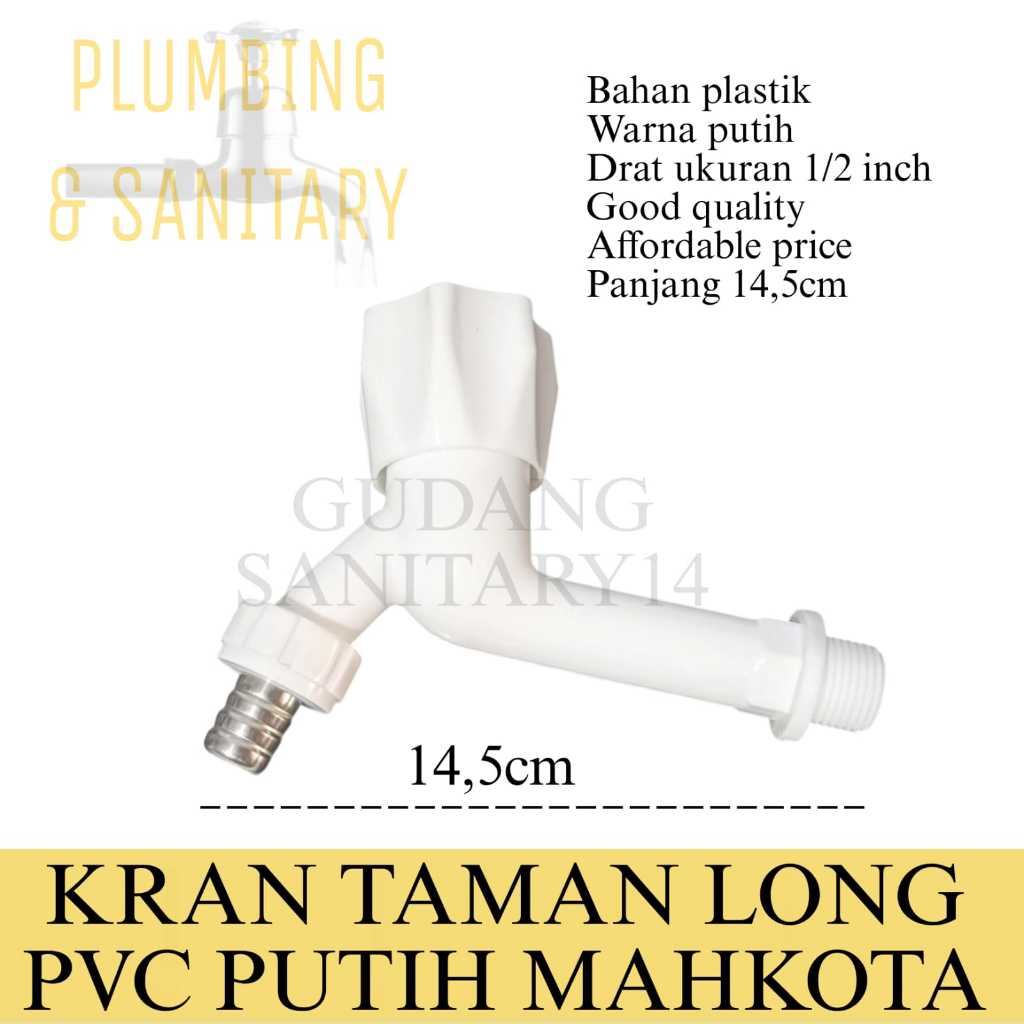 Kran taman PVC long murah kran air taman PVC putih kran air kamar mandi kran air tembok taman PVC