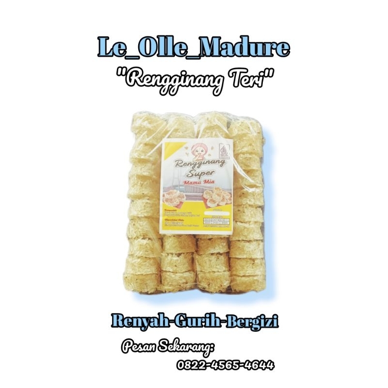 

Rengginang Mentah/Ikan Teri/ukuran mini/ Cemilan khas Madura/Super