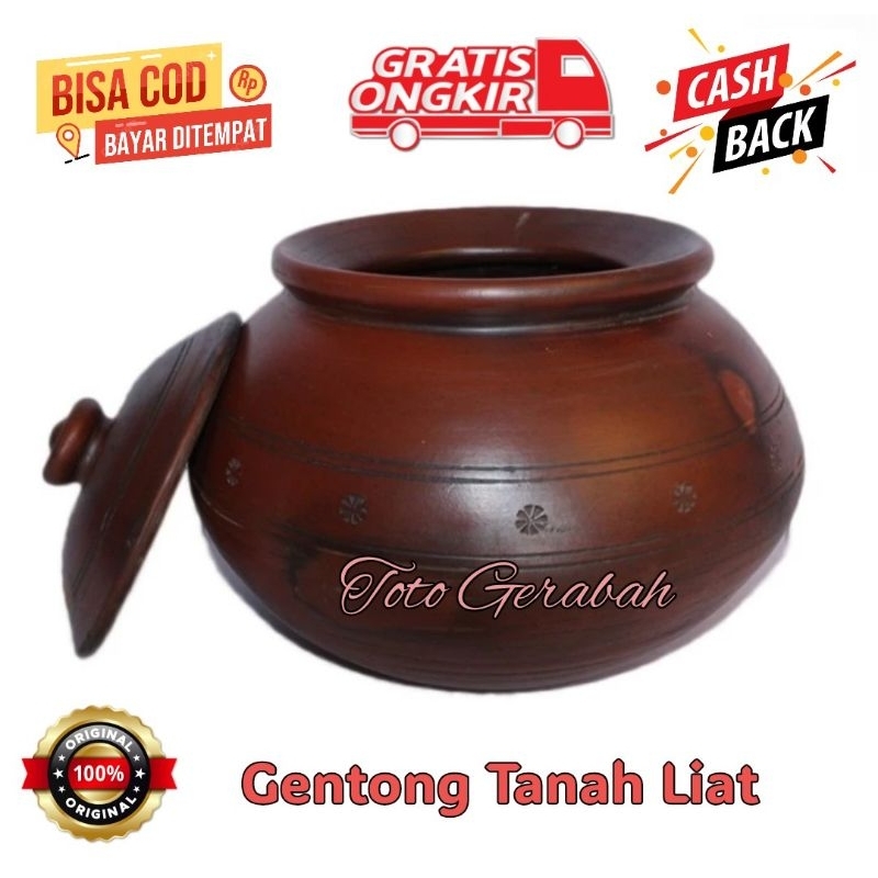 GENTONG TANAH LIAT 5 - 10 LITERAN GENTONG BERAS GENTONG DAWET