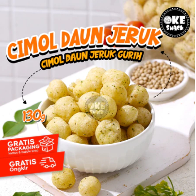 

Cimol Kering Asin Gurih Daun Jeruk / Cemilan