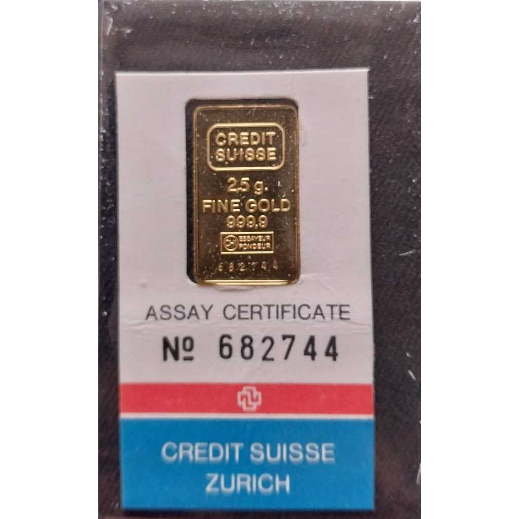 Logam Mulia Credit Suisse Vintage 2,5 gram (thn 1982)