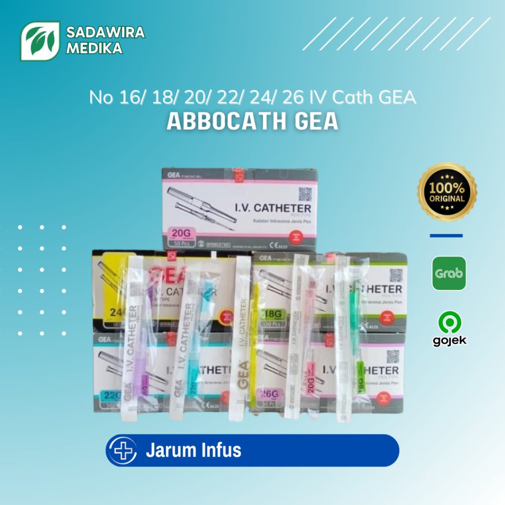 Abbocath GEA No 16/ 18/ 20/ 22/ 24/ 26 IV Cath GEA