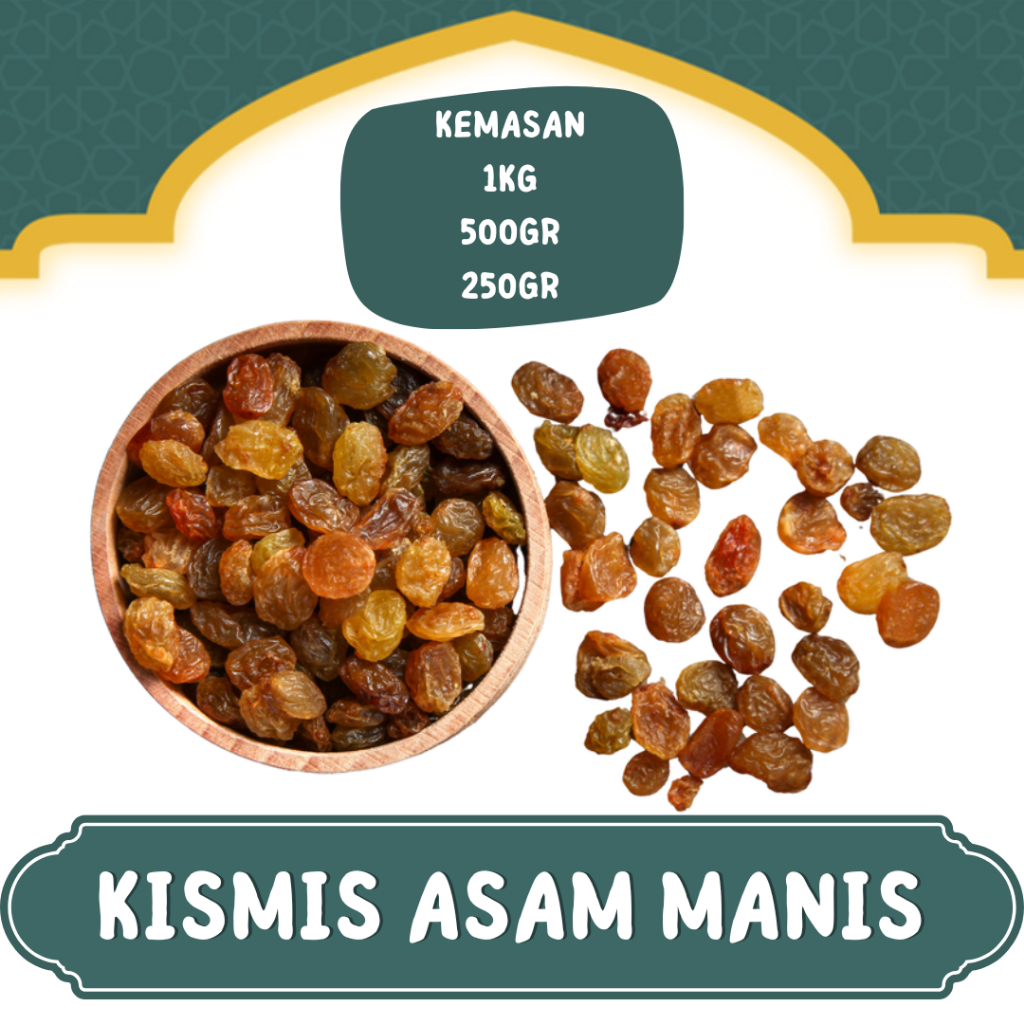 

OLEH OLEH HAJI DAN UMROH 1KG KISMIS ASAM MANIS I BUAH KISMIS ARAB SAUDI I HALAL I KISMIS GOLDEN RAISIN I KISMIS ASAM MANIS ABUDAAS