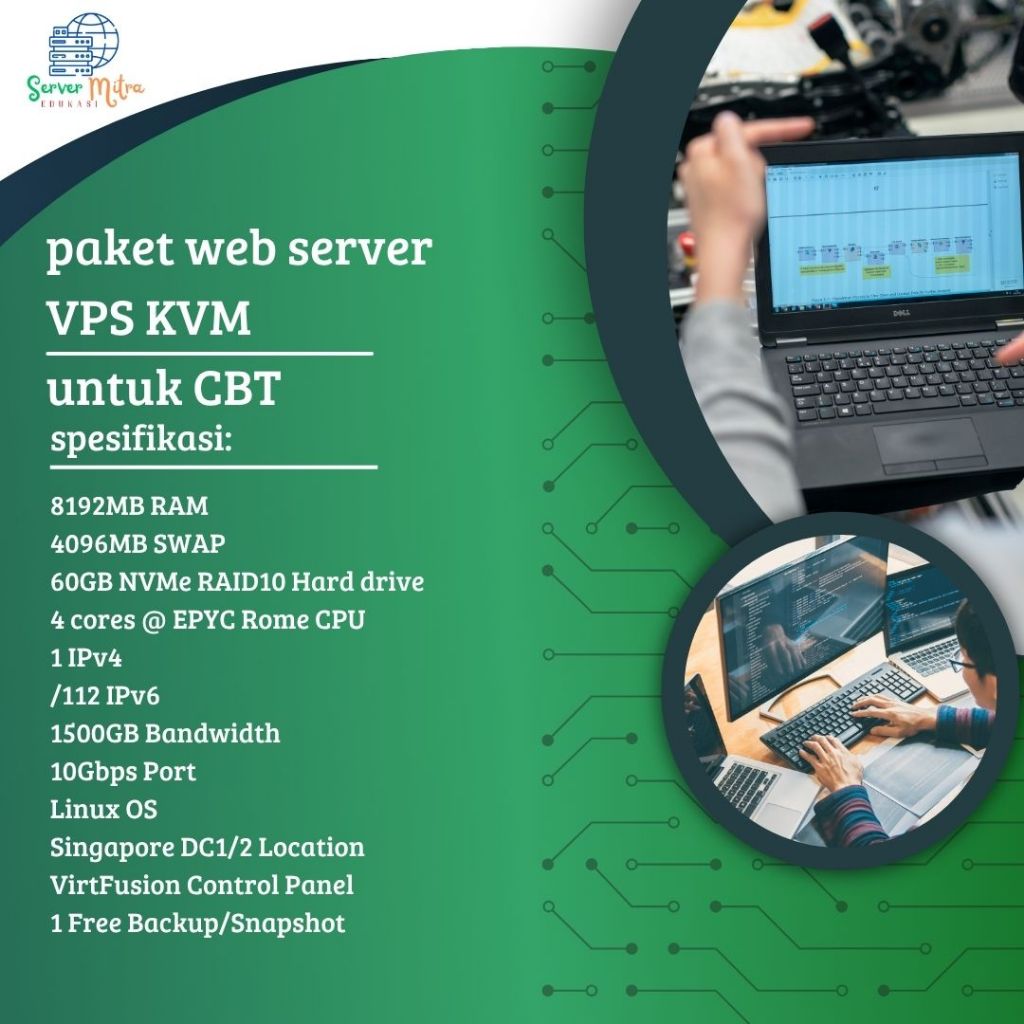 paket web server vps kvm untuk ujian online computer based test CBT