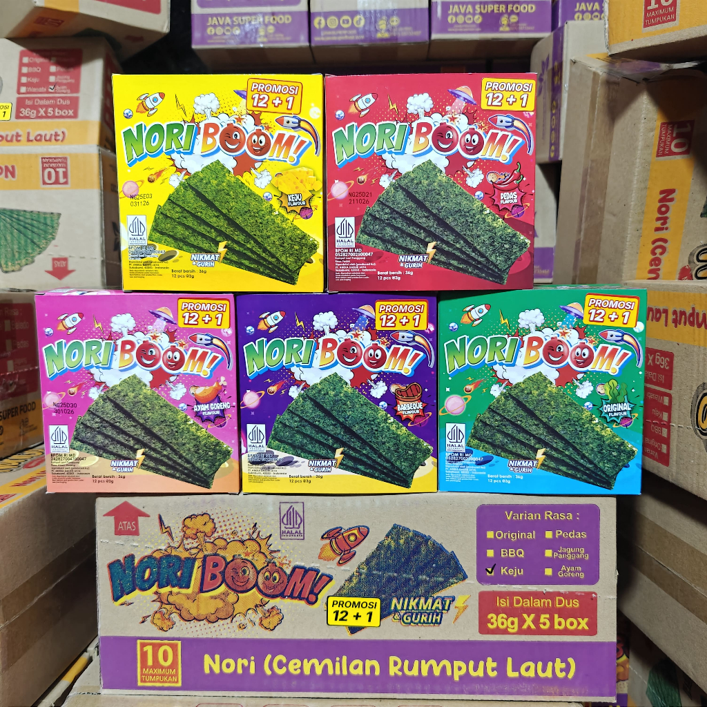 

Ukf5Pc6F4H (Kuliner.Kita) Nori Boom Tion - 1 Box Isi 13 Pcs