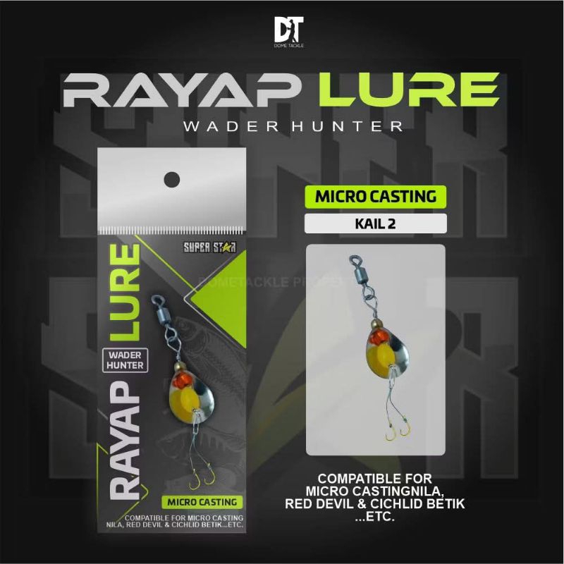 Rayap micro casting berat 2 gram untuk casting ikan red devil, mujaer, nila seluang dll killer