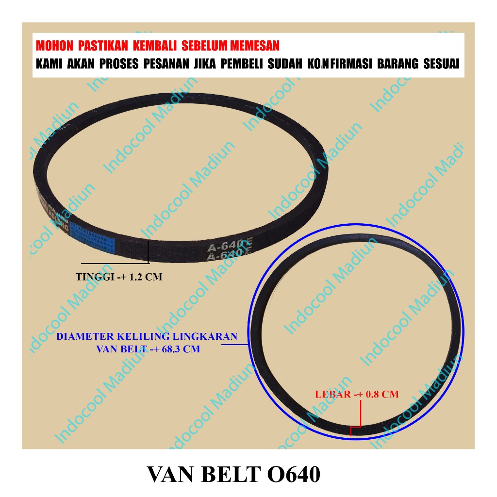FB640 LINDEN MESIN CUCI / V BELT MESIN CUCI / VAN BELT O640