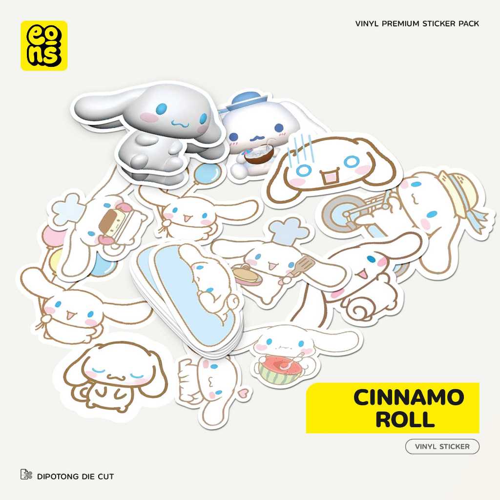 

Sticker CINNAMOROLL Bahan Vinyl Waterproof Doff - Stiker Laptop Diary Notebook Journal Koper