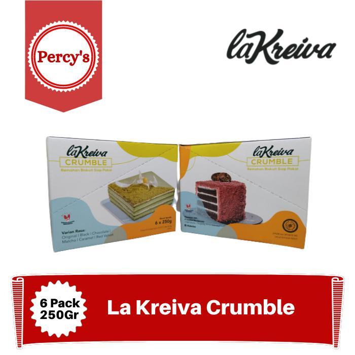 

La Kreiva Crumble 6x250 Gr (Remahan Biskuit) - Coklat, Ori, Matcha,dll