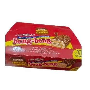 

Beng - beng extra chocolate + caramel wafer caramel crispy chocolate 425gr isi 17 bungkus @ 25gr