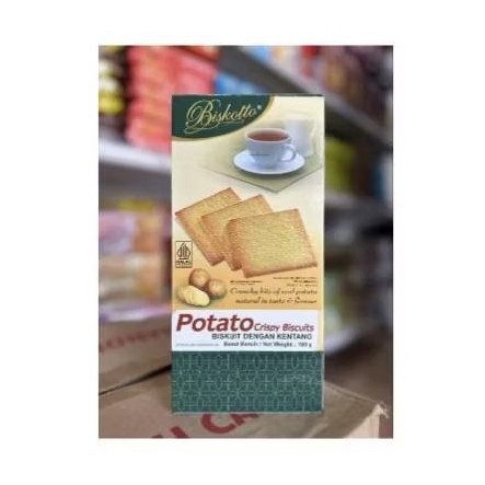 

camilan Potato crispy biscuits biskotto 160gr