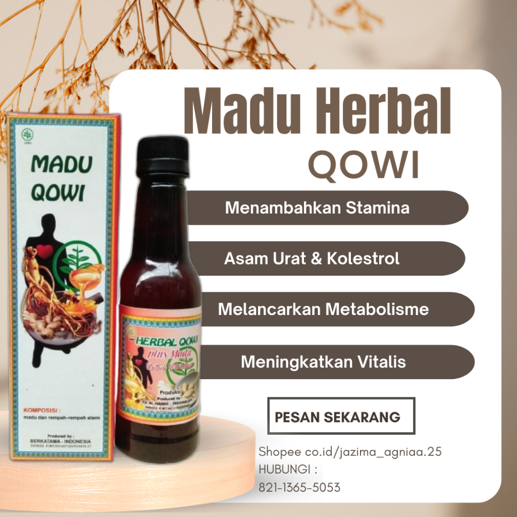 

Madu Qowi Obat Herbal Kolesterol Obat Diabetes Herbal Stamina Murni Herbal Alami Segala Penyakit