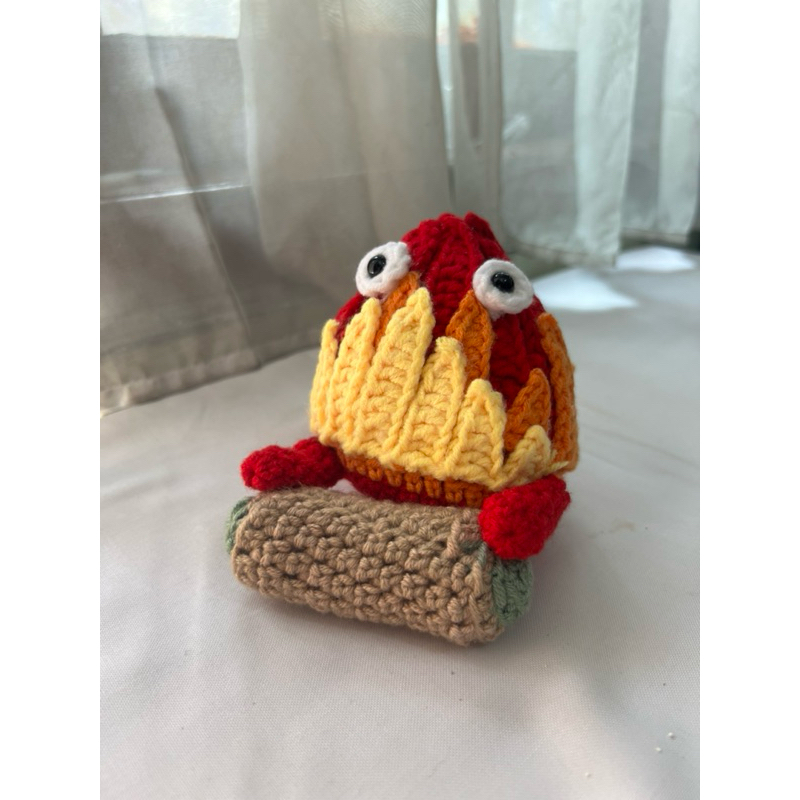 Ghibli Calcifer Amigurumi Keychain