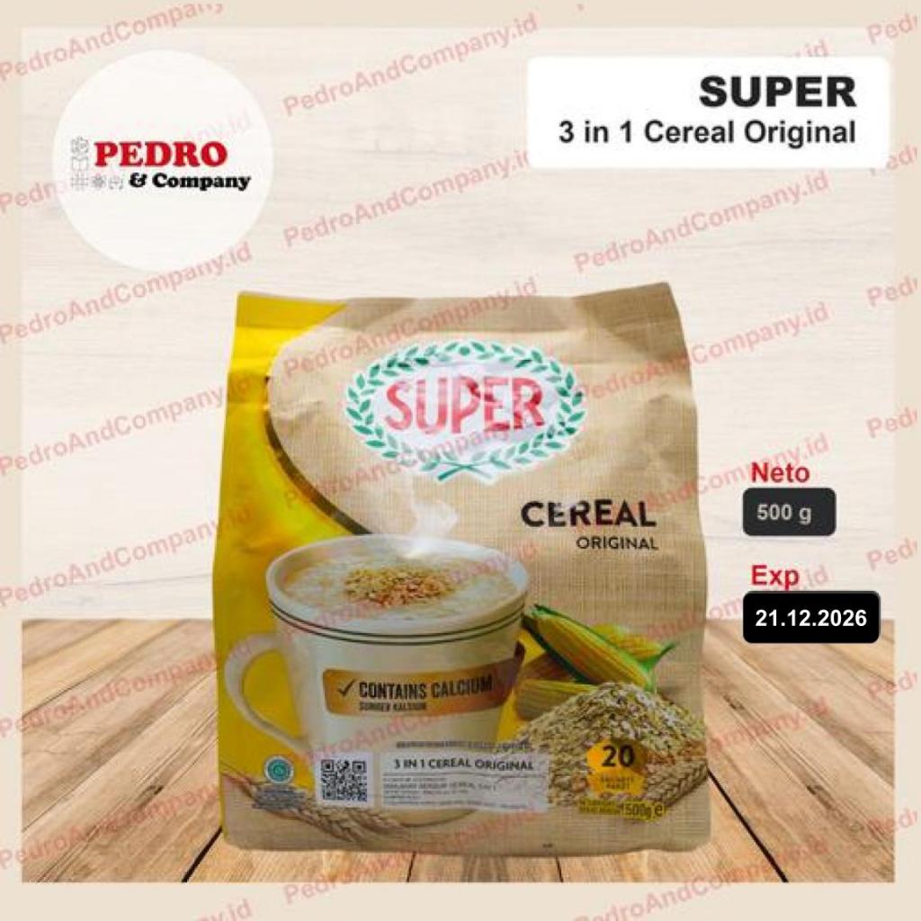 

Super cereal ORIGINAL instant sereal 500 gram 20 sachet sarapan susu