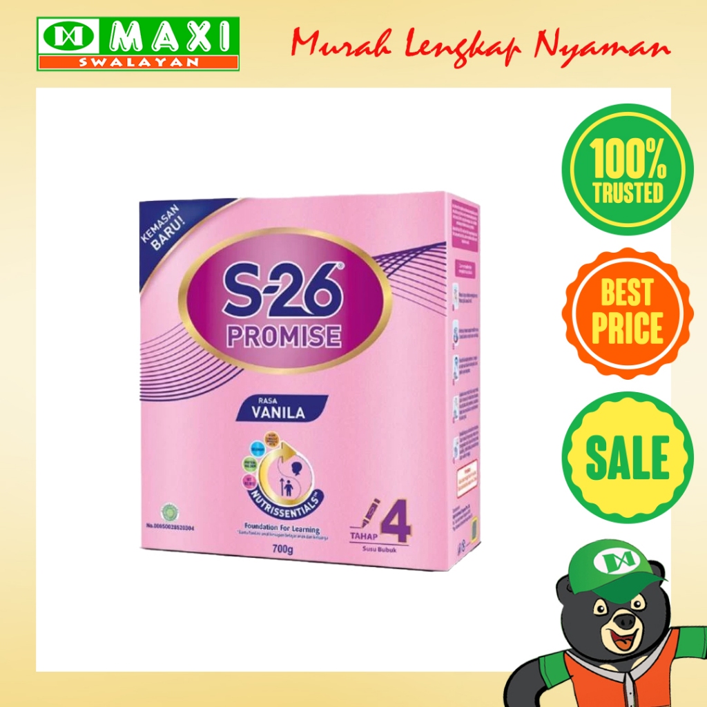 S-26 PROMISE Pouch Susu Pertumbuhan Anak 3-12 Tahun 400gr/700gr/1400gr