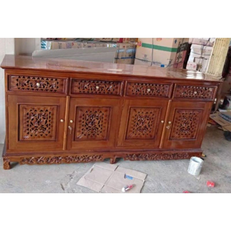 RAY buvet tv motif ukir palembang