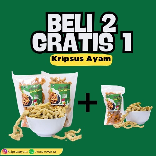 

PROMO BELI 2 GRATIS 1 | ALL VARIAN Kripik Usus Ayam Krispi 200g