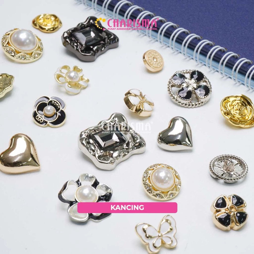 Charisma Kancing Metal Vintage Premium 3  (1PCS ) - Kancing Metal Vintage