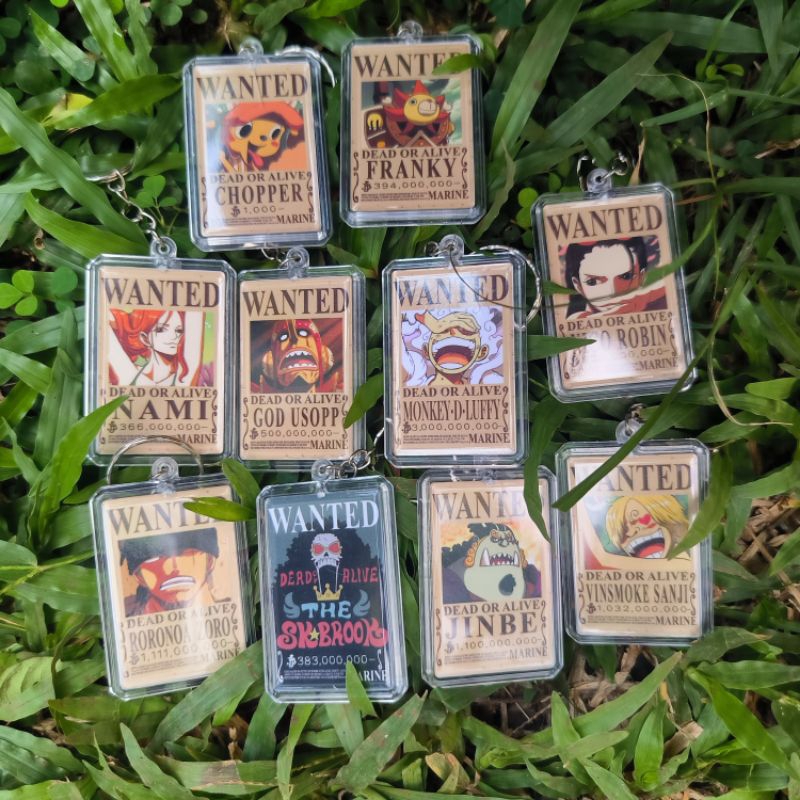 Gantungan Kunci One Piece Akrilik Gambar Ganci Bounty Luffy (Kru Mugiwara Terbaru)