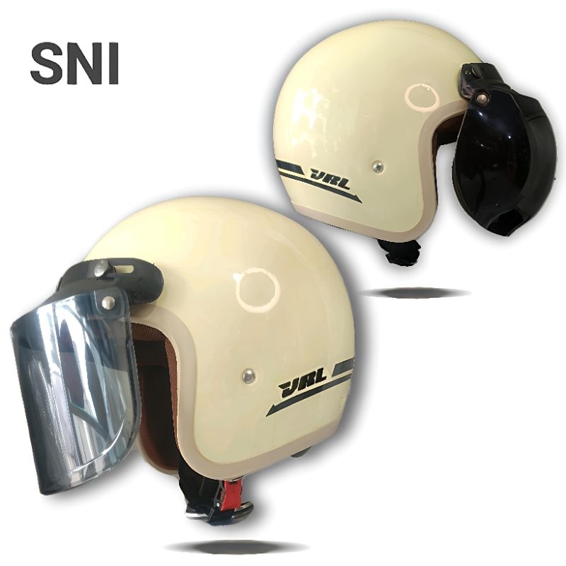 Helm Bogo Dewasa Vrl List Krem