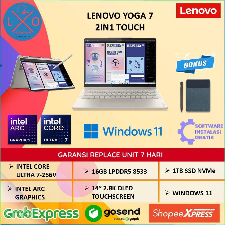 Laptop Lenovo Yoga OLED 2in1 Ultra 7-256V 16GB 1TB 14" 2.8K 120Hz Windows 11 - Lenovo Yoga 14ILL10