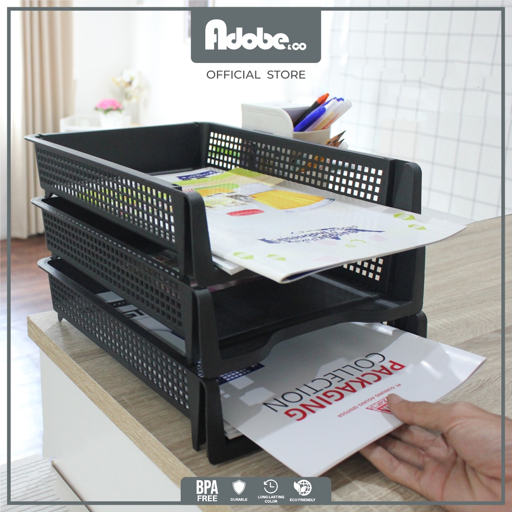 RAK MEJA KERTAS A4 / RAK MEJA SUSUN / RAK KERTAS KANTOR - Adobe&Co