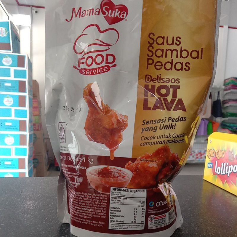

Saus sambal pedas Hot Lava 1kg