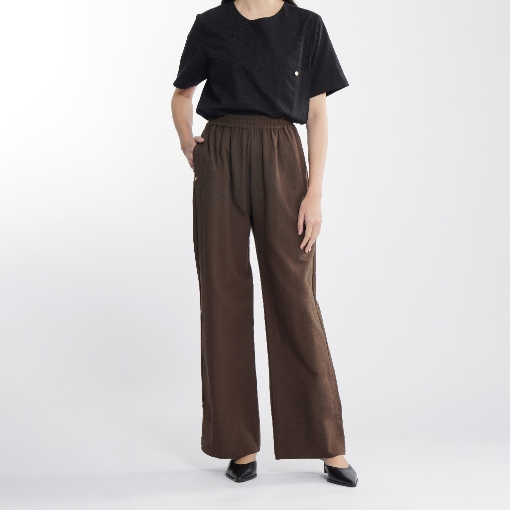 Momelca Amora Pants - Celana Linen Panjang Wanita