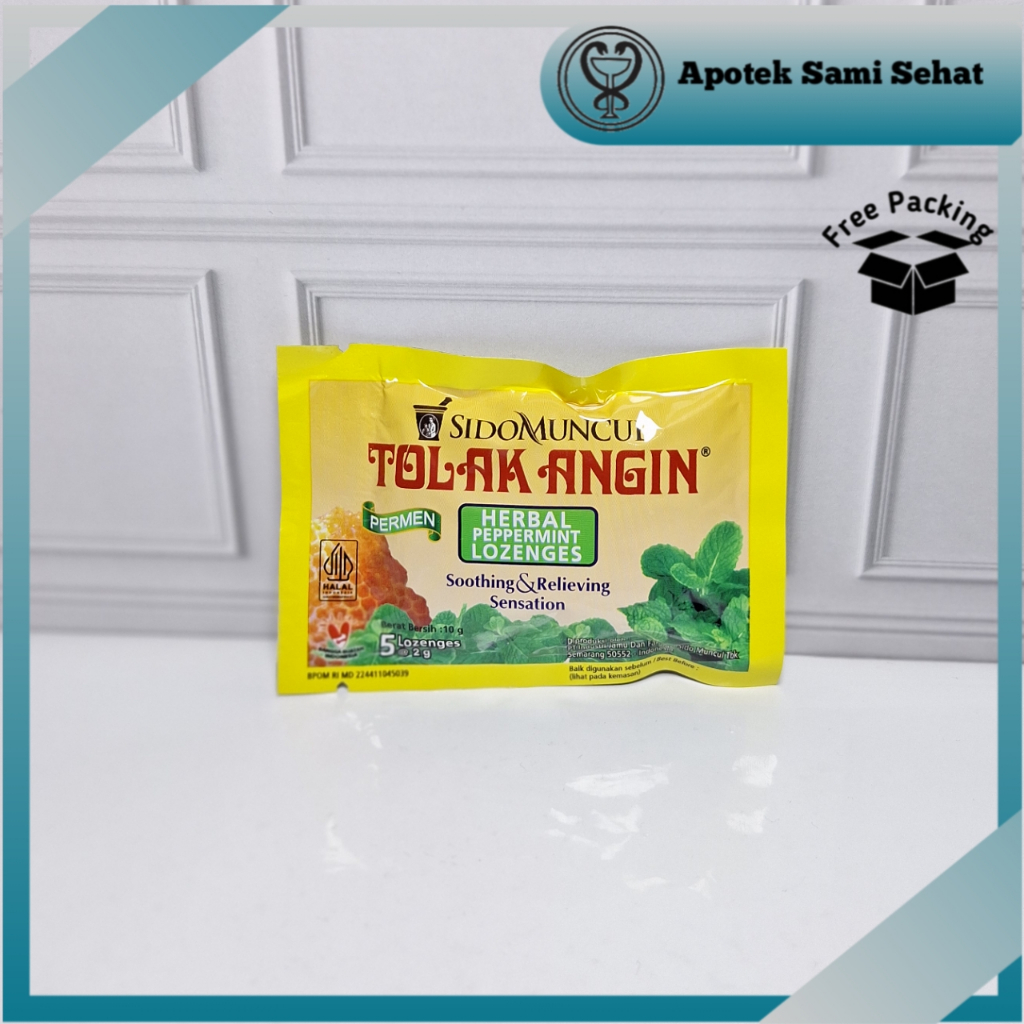 

1 sachet Permen Tolak Angin Lozenges isi 5