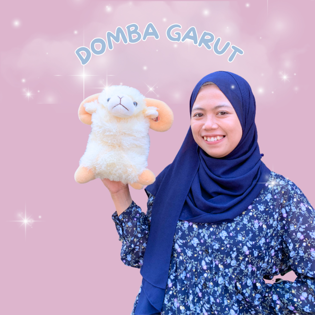 Boneka Domba Tanduk Lucu SNI/ Boneka Domba Bertanduk M 25cm/ Boneka Domba Kambing