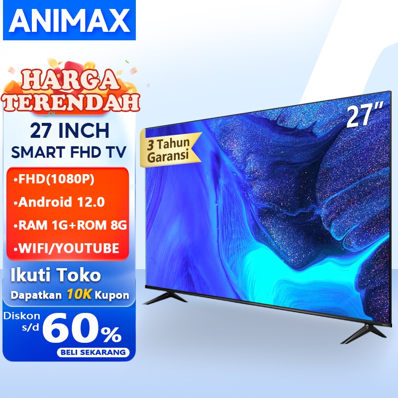 Animax Sakura Smart TV LED 30 inch 27 inch Smart TV Android 11.0 27 inch 30 inch Digital TV LED HD G