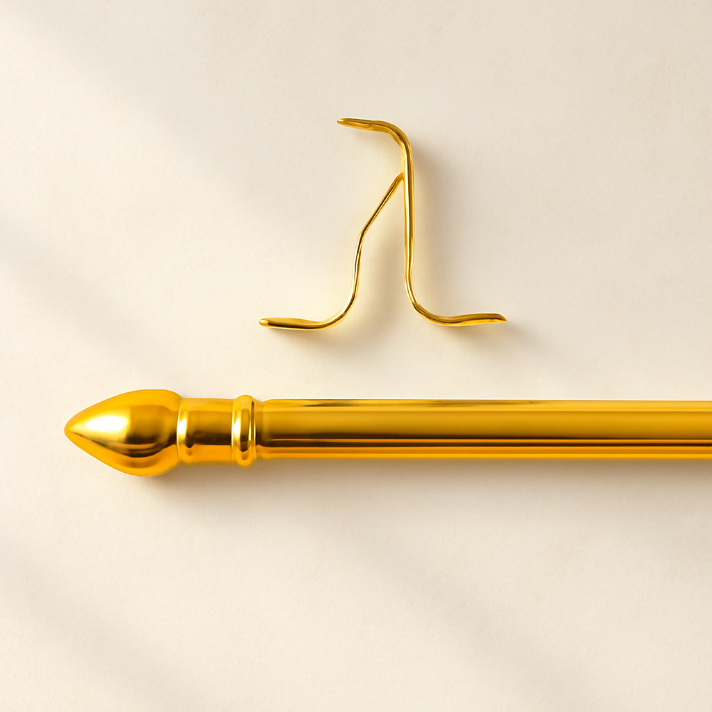 Stik Gorden Spiral Kupu-Kupu Per Pcs | Batang Pipa Horden Besi Kecil | Stik Gorden Besi Spiral