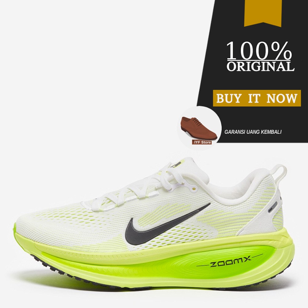 Sepatu Running Original Sepatu Nike Vomero 18 - White/Electric Green  Style: HM6803-100