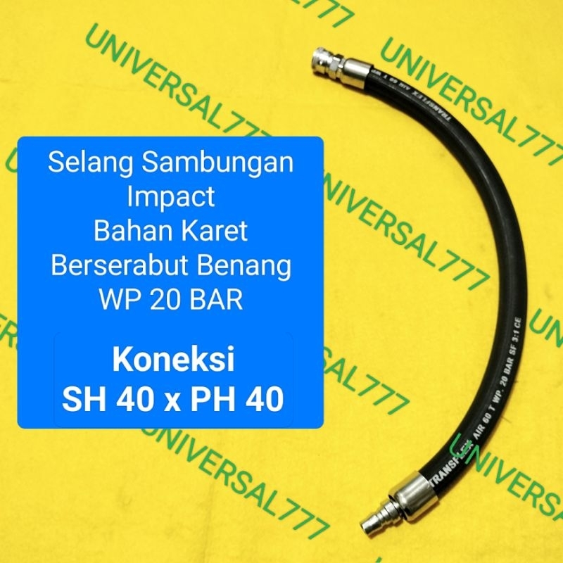 SH40×PH40 Selang Mesin Impact Pembuka Baut Roda Truk Impek Besar Model Coupler