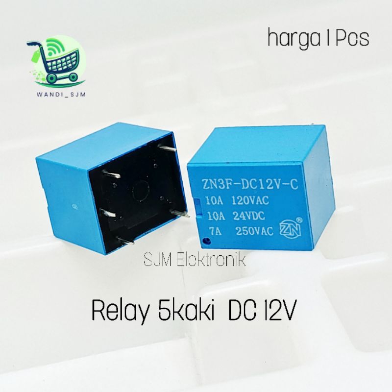 Relay 5pin 12V Riley 5 Kaki 12VDC
