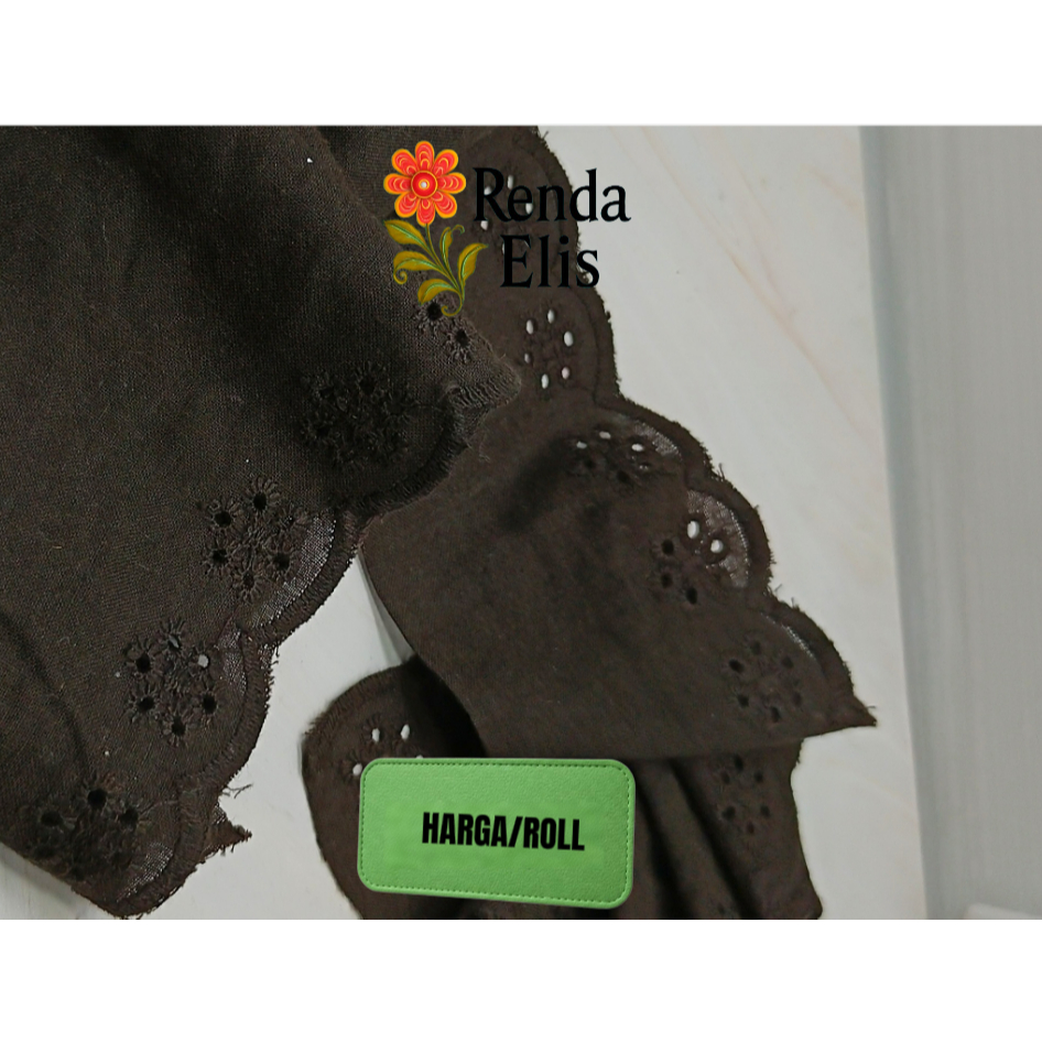 Renda Katun Lobang Renda Katun Lubang 6 enam Bunga - Besar   35rb/roll ( 15yar)