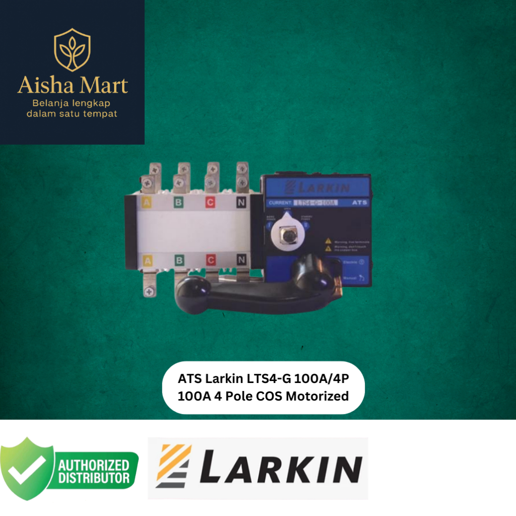ATS LARKIN LTS4-G 100A 4P | COS Motorized Switch 4 Pole 100A | Motorized COS Switch 100A 4 Pole